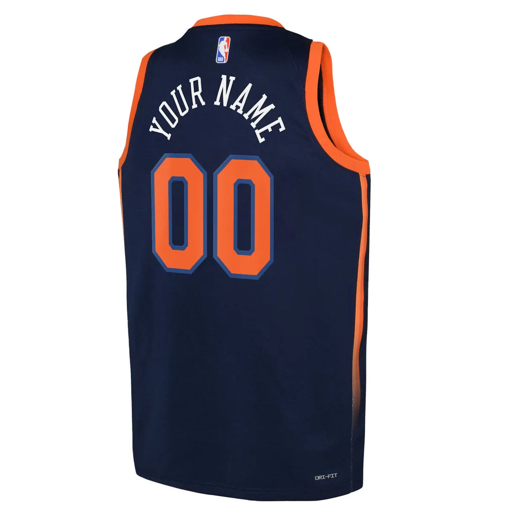 Knicks Navy Custom Jersey nike - Hình 3