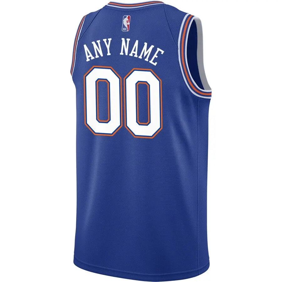 Nike Knicks Royal Blue Custom Jersey - Hình 3