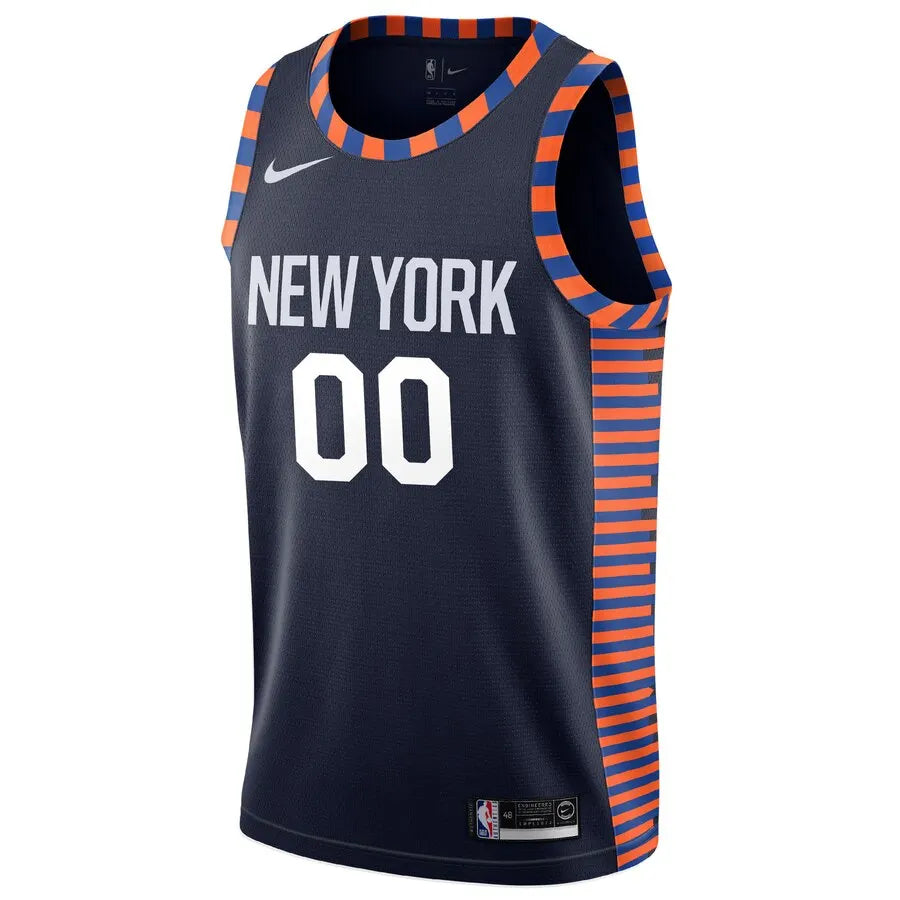 Nike Knicks Navy Custom Jersey - Hình 2