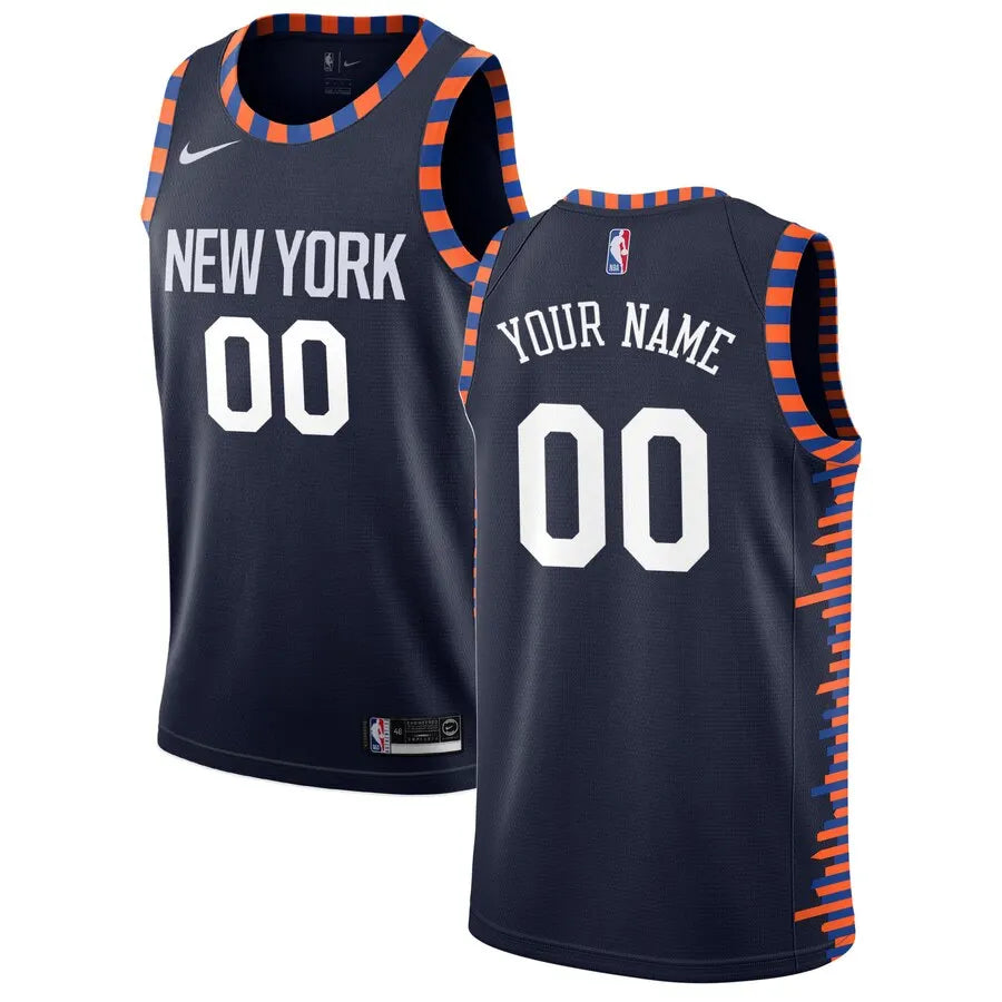 Nike Knicks Navy Custom Jersey