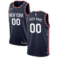 Nike Knicks Navy Custom Jersey