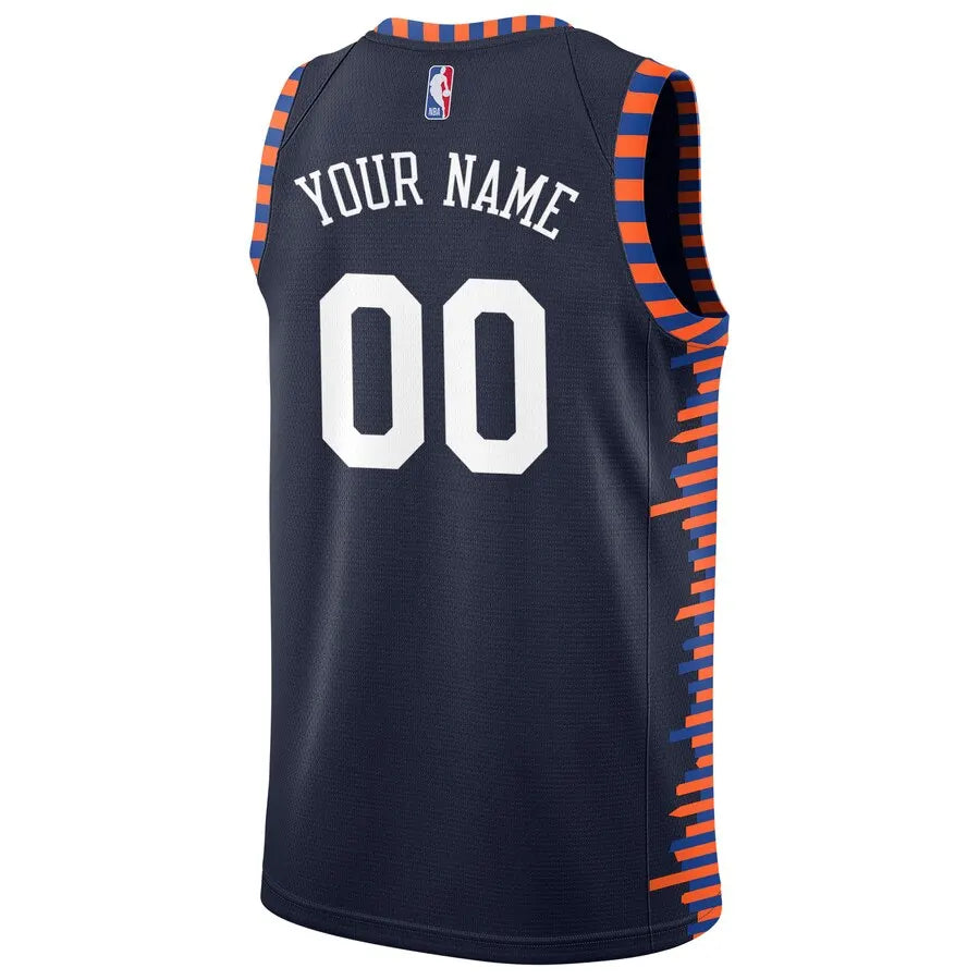 Nike Knicks Navy Custom Jersey - Hình 3