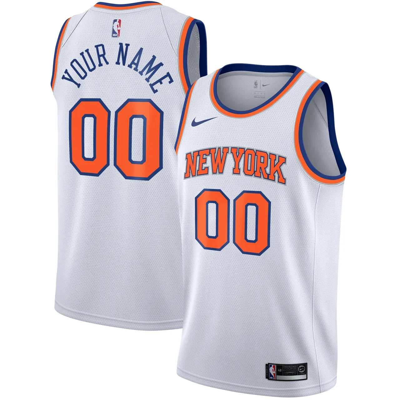 Nike Knicks White Jersey Custom