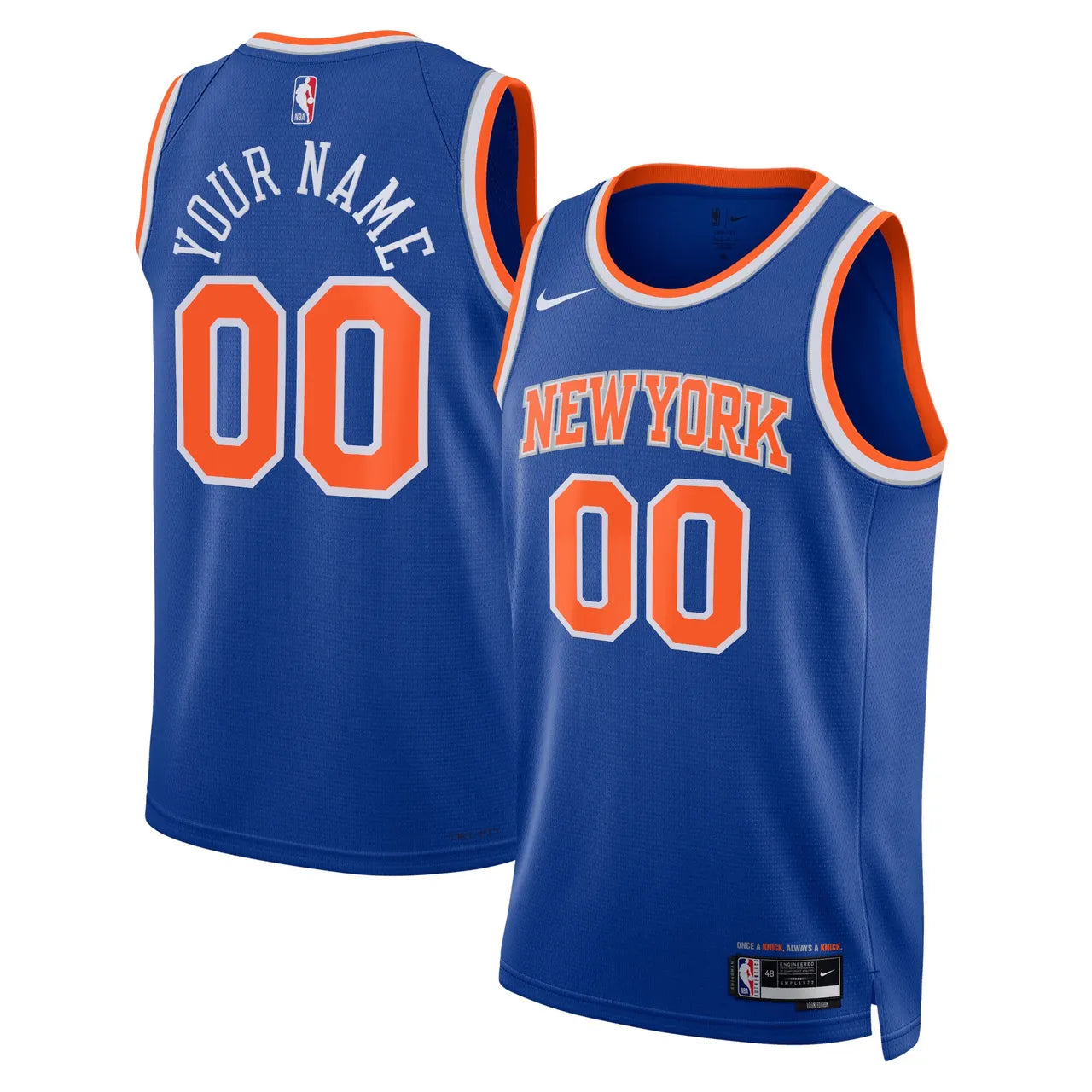 Knicks Blue Custom Jersey - Hình 2