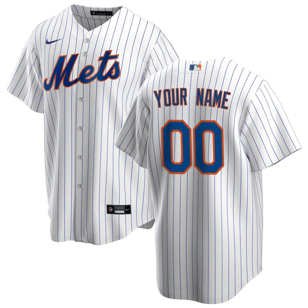 Mets White Pinstripe Jersey nike custom