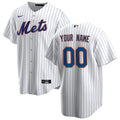 Mets White Pinstripe Custom Jersey nike