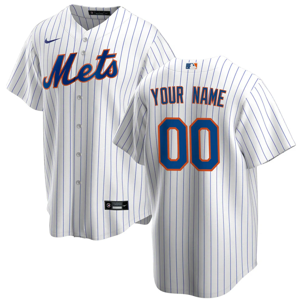 Mets White Pinstripe Jersey nike - Hình 2