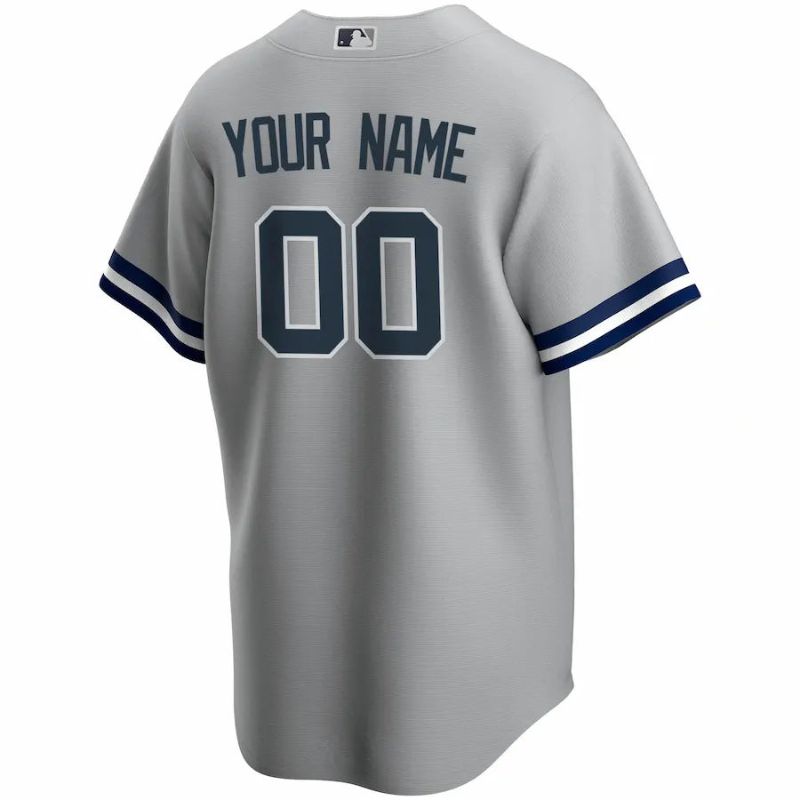 nike mlb Yankees Gray Custom Jersey - Hình 3
