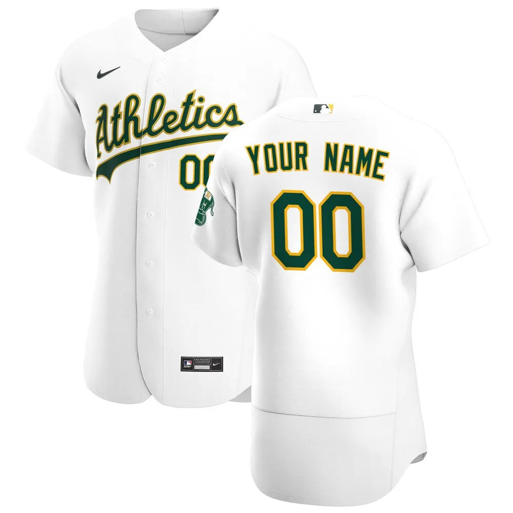 Athletics White Custom Jersey nike mlb