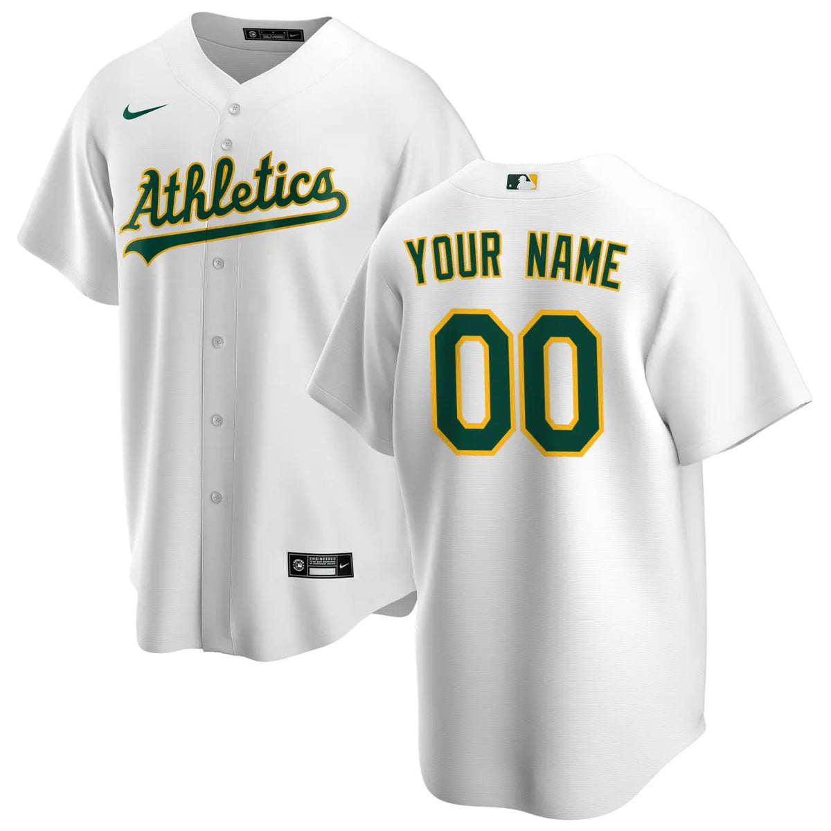 Athletics White Custom Jersey nike mlb