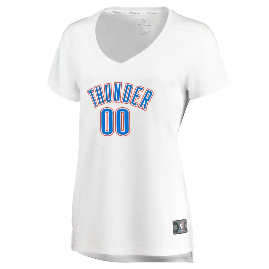Thunder Women's White Custom Jersey - Hình 2