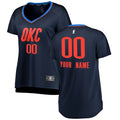 fanatics OKC Thunder Navy Custom Jersey