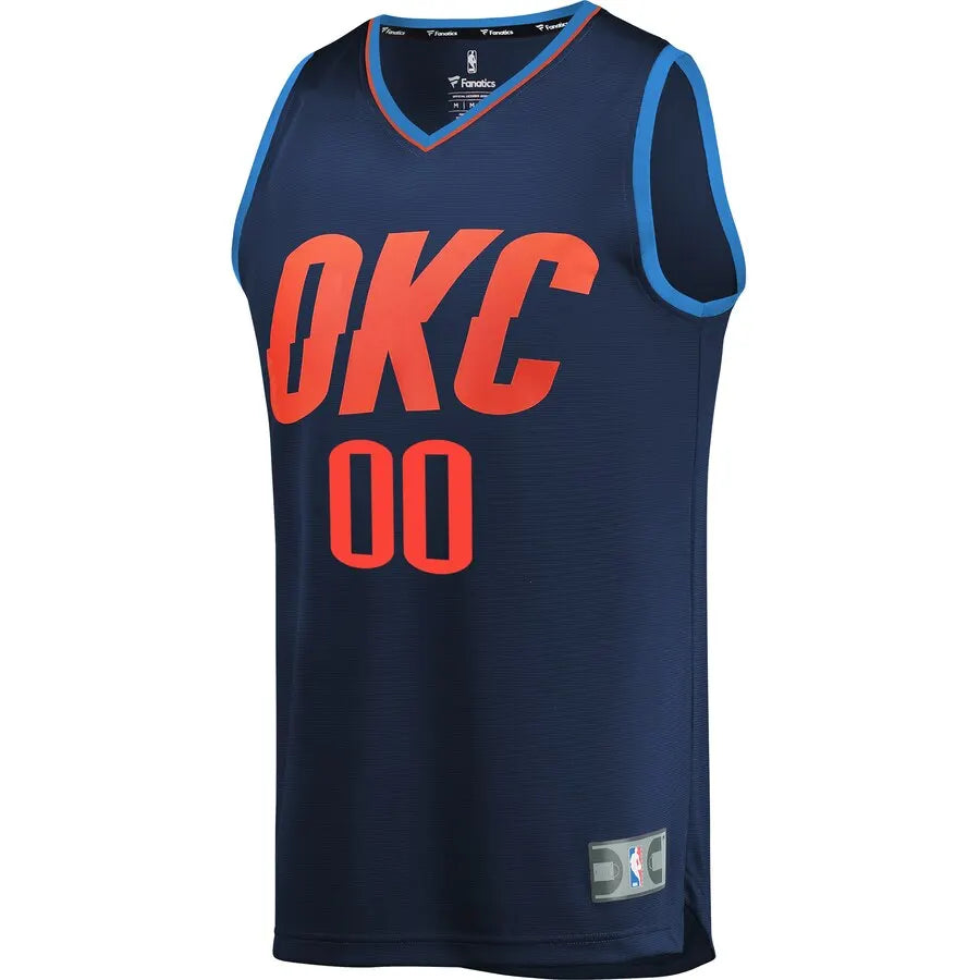 OKC Thunder Navy Custom Jersey - Hình 2