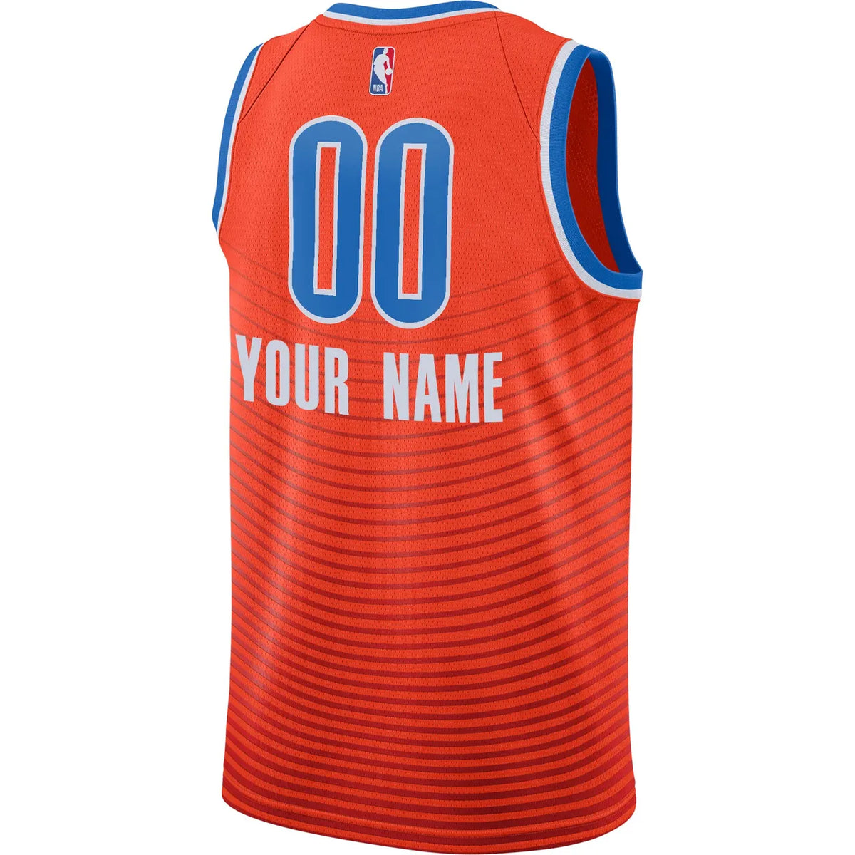 custom Nike OKC Thunder Orange Jersey - Hình 4