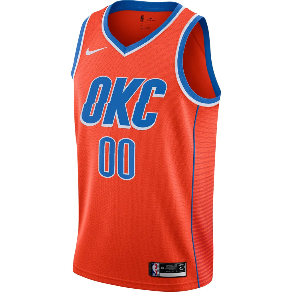 custom Nike OKC Thunder Orange Jersey - Hình 3