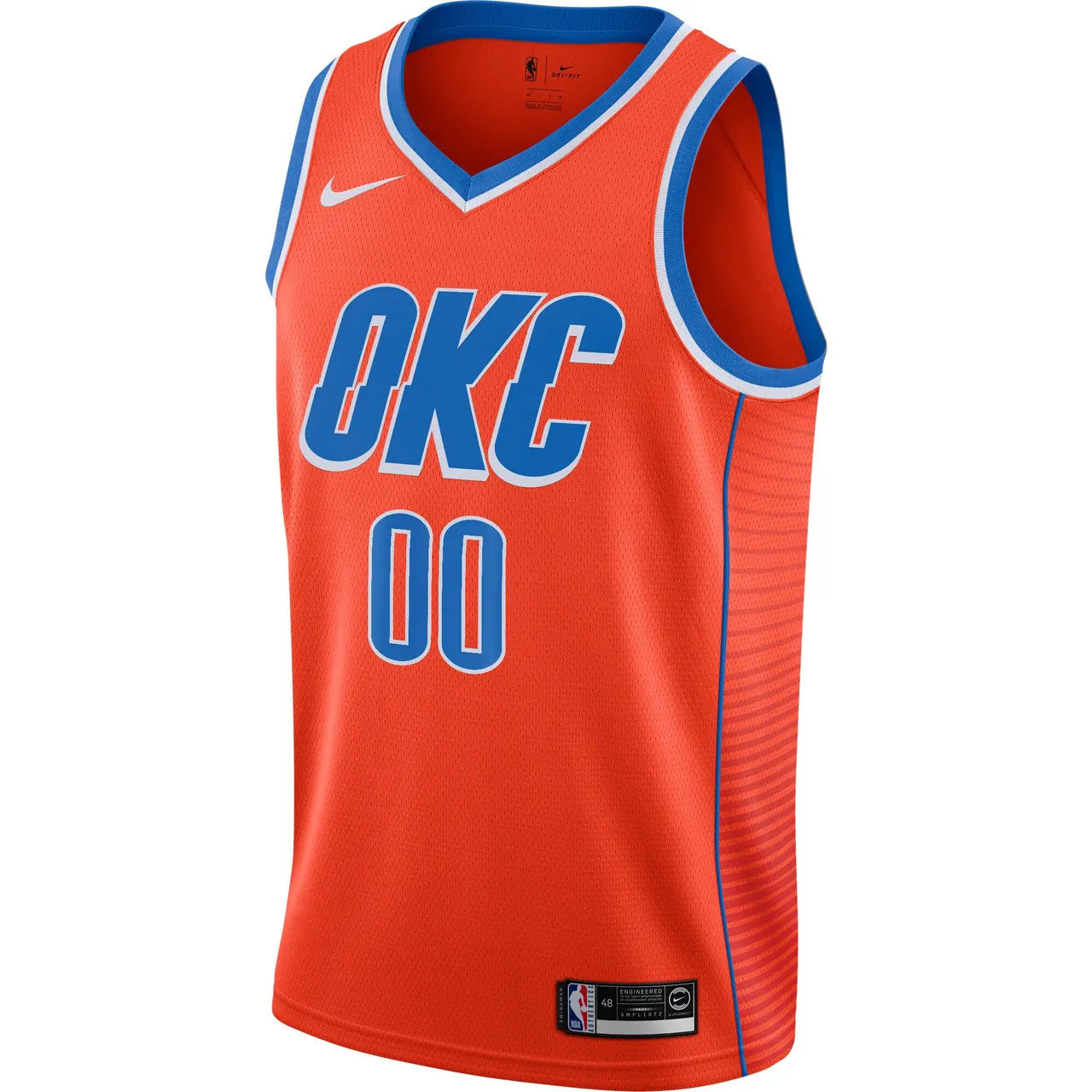 custom Nike OKC Thunder Orange Jersey - Hình 3