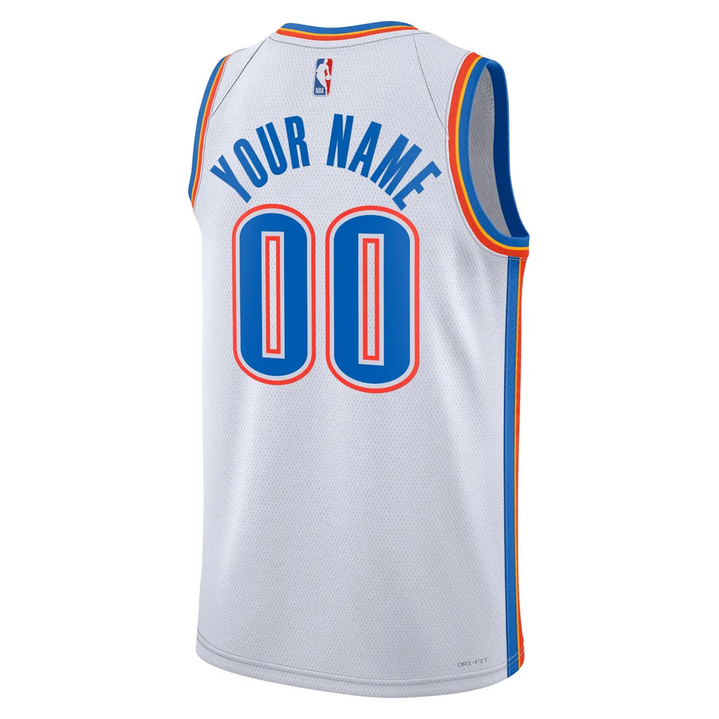 Nike OKC White Jersey Custom - Hình 3