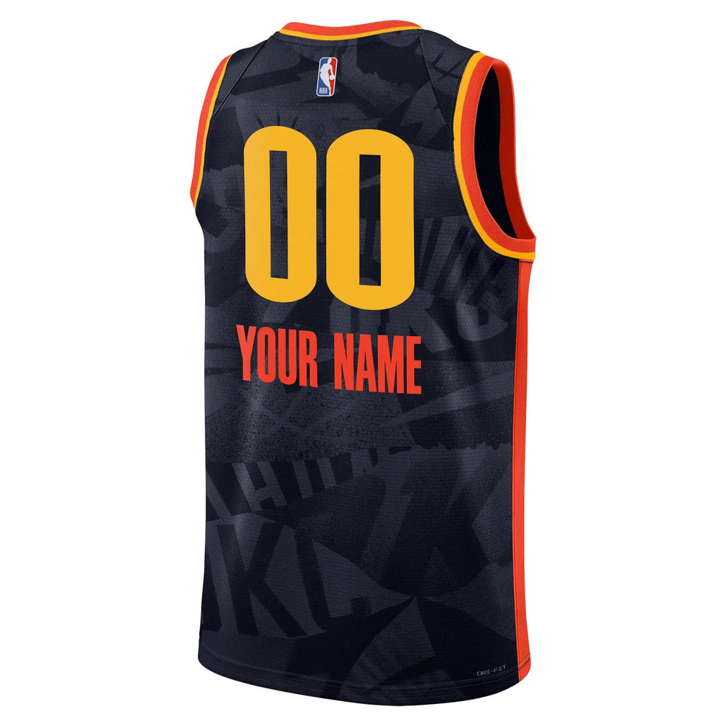 Nike OKC Thunder Navy Jersey - Hình 3