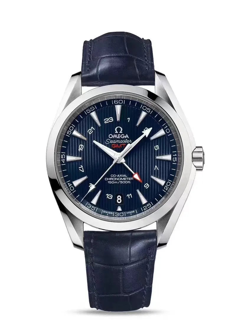 croco Omega Seamaster GMT Blue