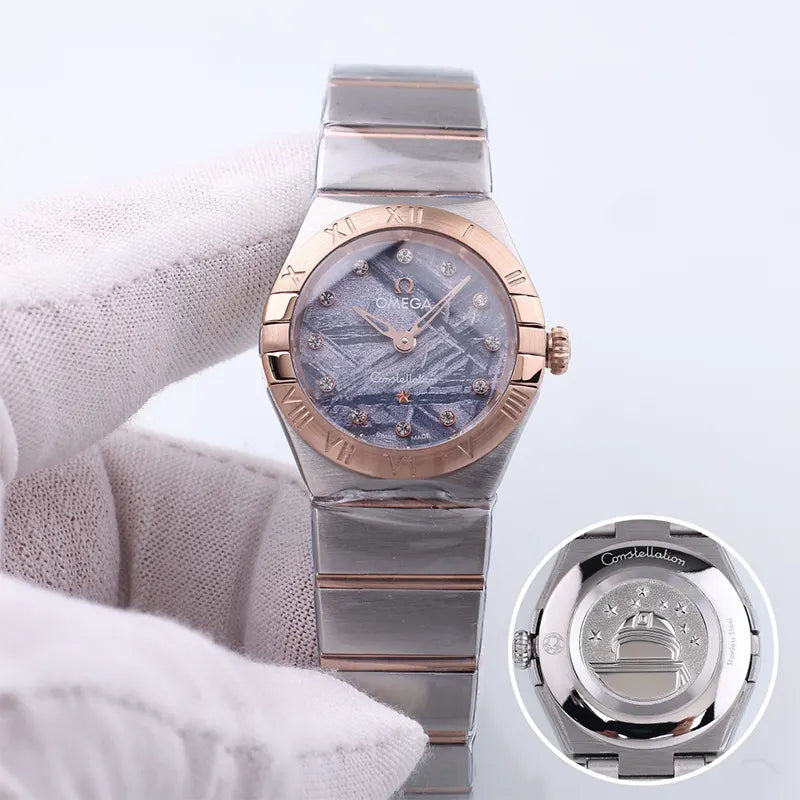 Omega Meteorite Diamond Steel Watch