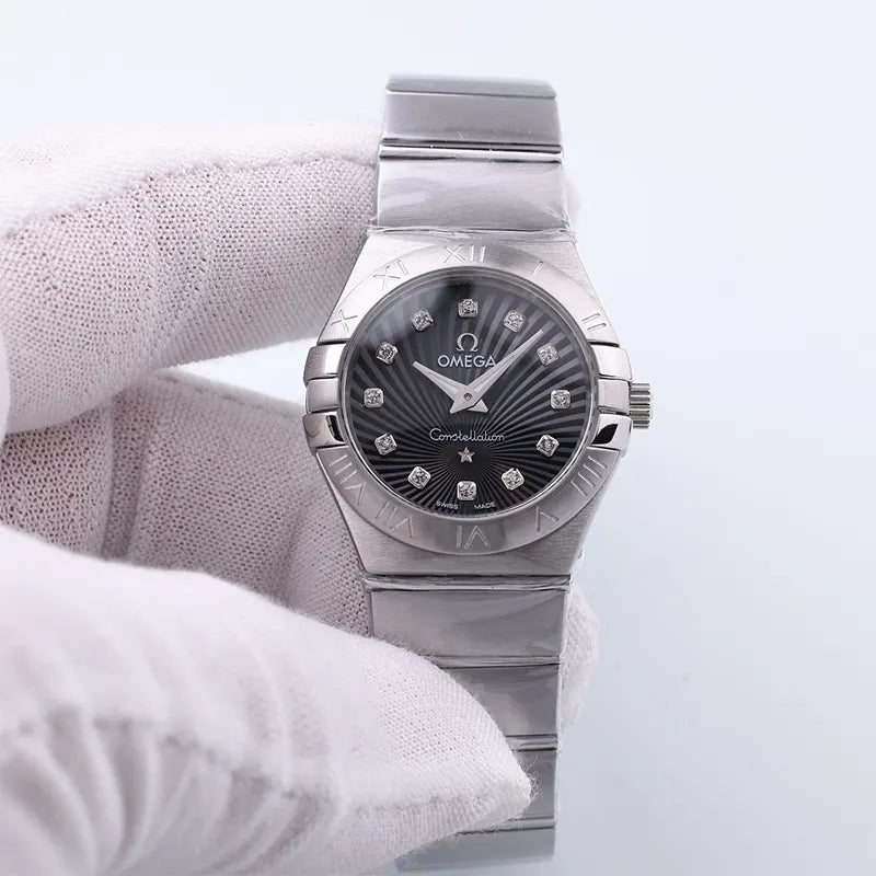 constellation Omega Black Diamond Ladies Watch