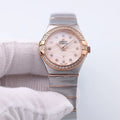 Omega Diamond Bezel Pearl Dial