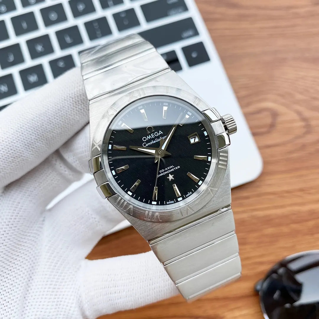 Omega Constellation Black Dial Steel - Hình 4