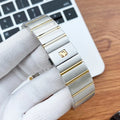 Omega White Dial Gold Bezel