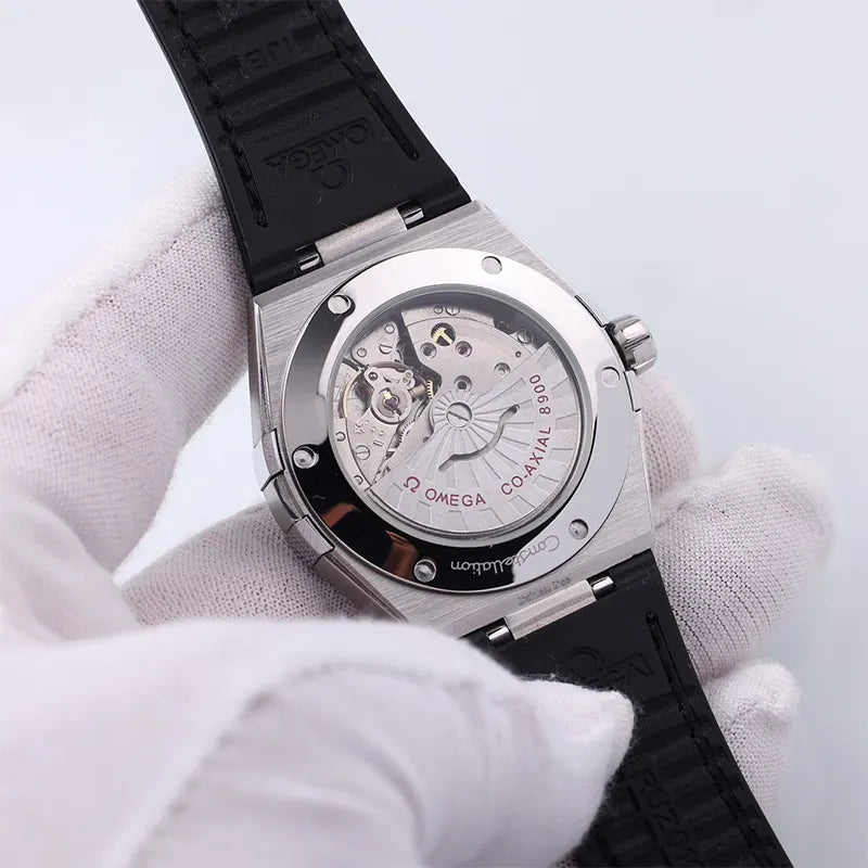 Omega Black Dial Leather Constellation - Hình 2