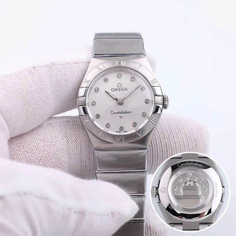 Omega Diamond Steel Bracelet