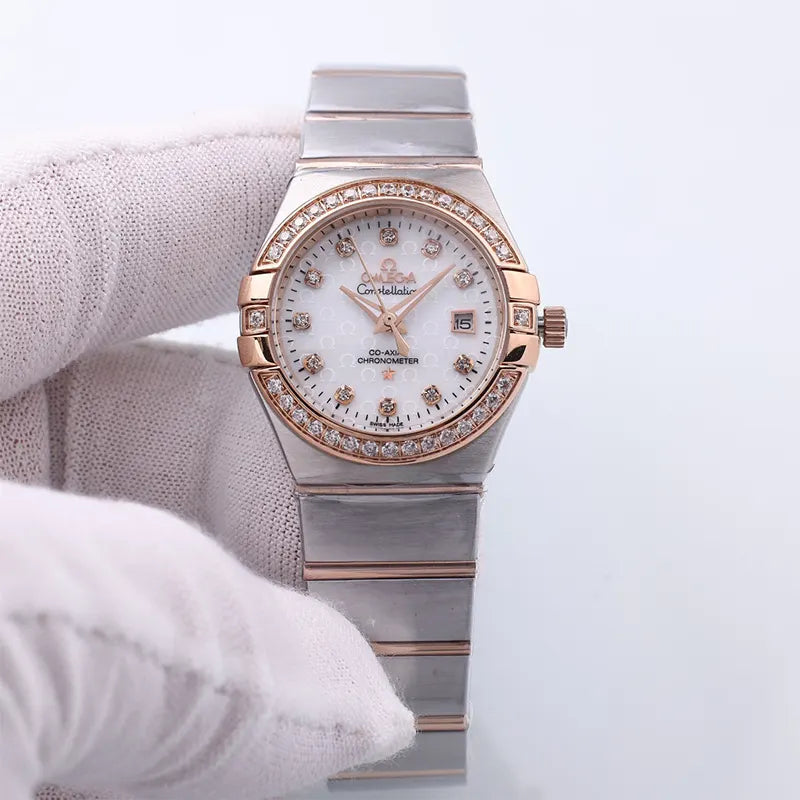 Omega Silver Dial Diamonds