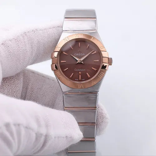 constellation Omega Brown Dial Rose Gold