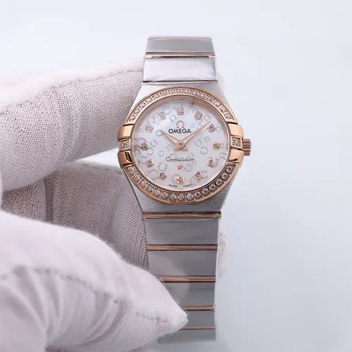 Omega Diamond Mother Pearl Steel