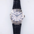 constellation Omega Silver Dial Blue Leather