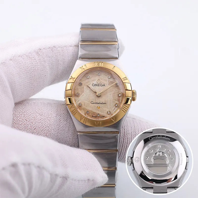 Omega Two-Tone Champagne Diamond Dial