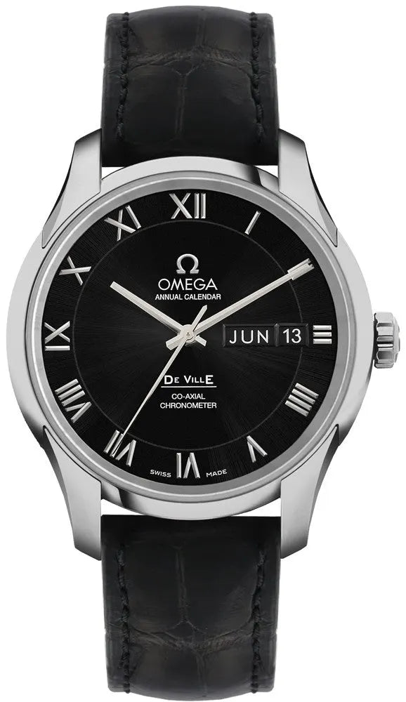 annual Omega De Ville Black Leather