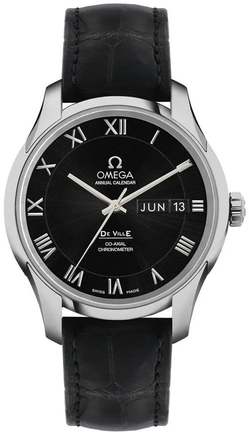 annual Omega De Ville Black Leather