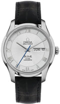 black Omega De Ville Silver Dial