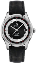 Omega Black Dial Leather Co-Axial