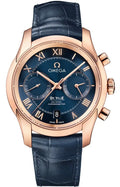 de Omega Blue Rose Gold Watch