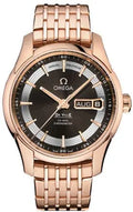 Omega De Ville Rose Gold - Black Dial Steel Bracelet
