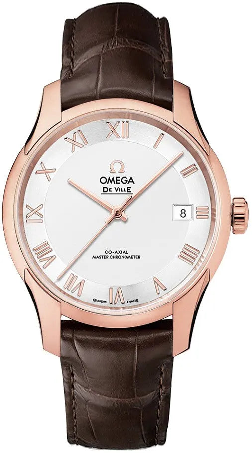 Omega Rose Gold Leather Watch