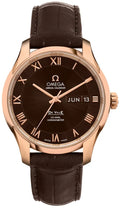 Omega Brown Dial Rose Gold de ville