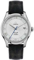 Omega De Ville Silver Dial Black Leather