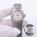 Omega Diamond Bezel White Dial