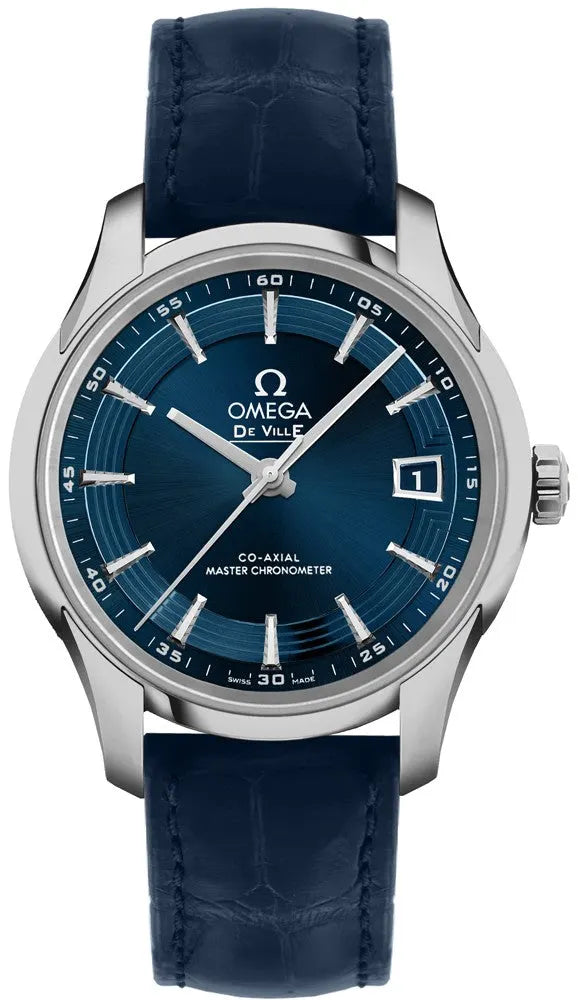 Omega Blue Leather Co-Axial