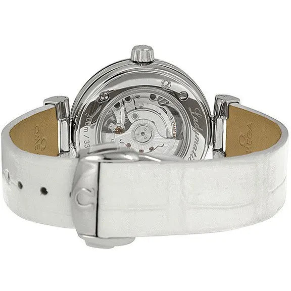Omega Diamond White Leather Ladymatic - Hình 2