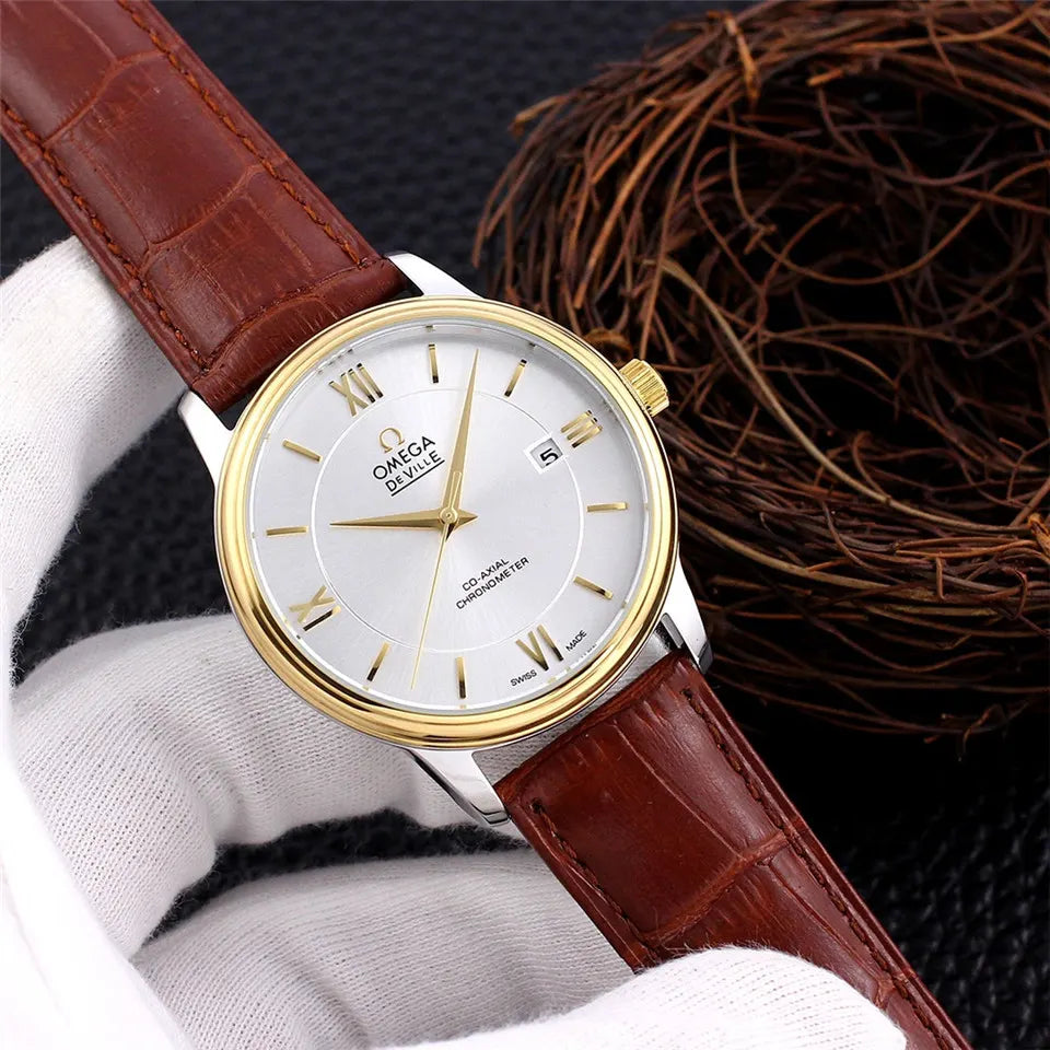Omega De Ville Brown Leather