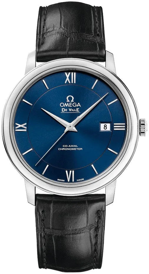 black Omega De Ville Blue Leather