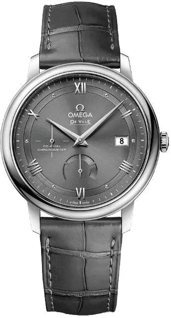 Omega Grey Dial Leather Watch